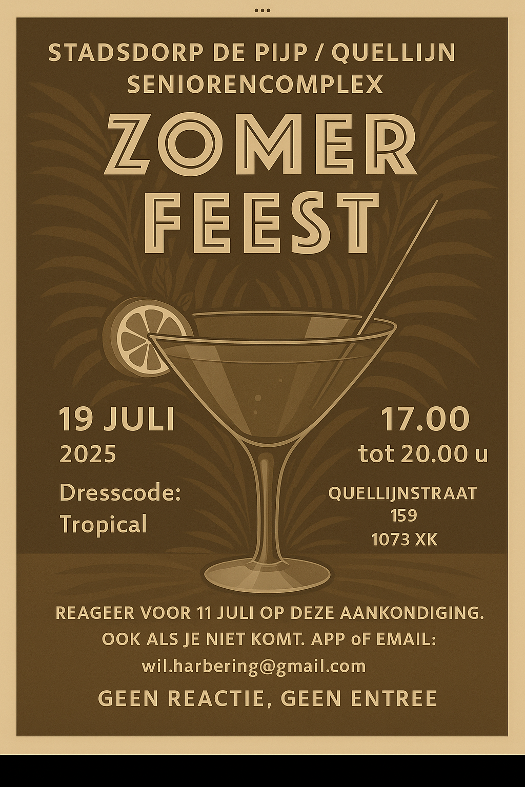 Aanmondiging zomerfeest 2025